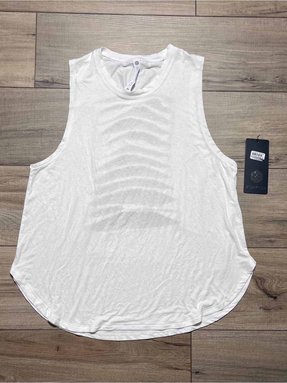 Scorpio Sol Women's Tina Slash Back Tank Top Size Medium White